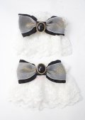 Angelic Pretty / Princessロゴリボンお袖とめ  クロ Y-25-07-08-008-AP-ZA-SZ-ZY