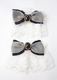 Angelic Pretty / Princessロゴリボンお袖とめ  クロ Y-25-07-08-008-AP-ZA-SZ-ZY