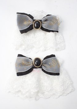 画像1: Angelic Pretty / Princessロゴリボンお袖とめ  クロ Y-25-07-08-008-AP-ZA-SZ-ZY