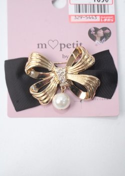 画像1: m petit by misako / AMPLリボンブローチ  中金 Y-25-07-08-013-LO-AC-SZ-ZT168-F003