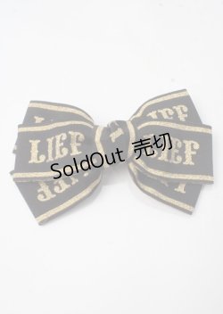 画像1: LIEF / ロゴリボンクリップ  黒 Y-25-07-08-019-LO-AC-SZ-ZY