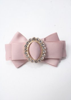 画像1: Maison de FLEUR / ビジューバックルリボンバレッタセット F ピンク Y-25-07-08-023-LO-ZA-SZ-ZT168-F001