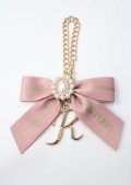 Maison de FLEUR / EC限定 イニシャルリボンパールチャーム F R Y-25-07-08-025-LO-ZA-SZ-ZY