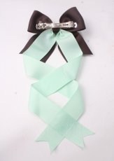 画像2: LOTUS ribbon / ツインリボンバレッタ(1つのみ)   Y-25-07-08-027-EL-AC-SA-ZT168-F003 (2)