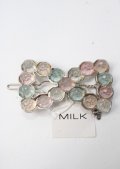 MILK / クリスタルribbonバレッタ  シルバー×キャンディカラー Y-25-07-08-031-ML-AC-SZ-ZY