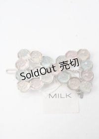 MILK / クリスタルribbonバレッタ  シルバー×キャンディカラー Y-25-07-08-031-ML-AC-SZ-ZT168-F003