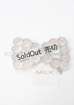 画像1: MILK / クリスタルribbonバレッタ  シルバー×キャンディカラー Y-25-07-08-031-ML-AC-SZ-ZT168-F003