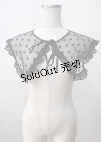 merry jenny / bigレーシーフリル付け襟 F 黒 Y-25-07-08-045-LO-ZA-SZ-ZT0711Y