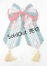 metamorphose / 椿爛漫〜ねこのかくれんぼ〜リボンクリップ  碧緑 Y-25-07-08-004-ME-AC-SZ-ZY