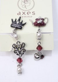 axes femme / ティータイムイヤリング  シルバー Y-25-07-11-043-AX-CO-AS-ZT168-F007