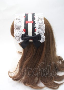 画像2: marcHenTica / 浴衣風ワンピースヘッドドレス  黒 Y-25-07-11-048-LO-AC-SZ-ZY