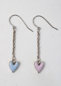 MILK / little ハートピアス  シルバー×サックス・ピンク Y-25-07-11-005-ML-AC-SZ-ZI