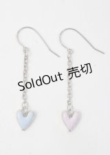 MILK / little ハートピアス  シルバー×サックス・ピンク Y-25-07-11-005-ML-AC-SZ-ZI