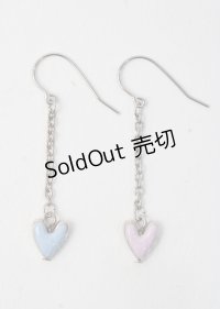 MILK / little ハートピアス  シルバー×サックス・ピンク Y-25-07-11-005-ML-AC-SZ-ZI