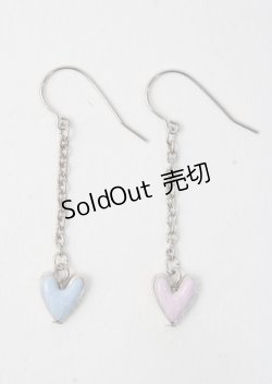 画像1: MILK / little ハートピアス  シルバー×サックス・ピンク Y-25-07-11-005-ML-AC-SZ-ZI