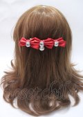 Angelic Pretty / Prima Ribbonバレッタ  レッド Y-25-07-11-056-AP-AC-SZ-ZY