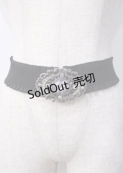 画像1: axes femme / カメオバックルゴムベルト  Dブラウン Y-25-07-11-063-AX-ZA-SZ-ZY