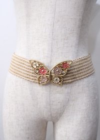 axes femme / 蝶バックル雑材ベルト  キナリ Y-25-07-11-064-AX-ZA-SZ-ZT169-F004