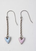 MILK / little ハートピアス  シルバー×サックス・ピンク Y-25-07-11-007-ML-AC-SZ-ZI