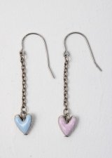 MILK / little ハートピアス  シルバー×サックス・ピンク Y-25-07-11-007-ML-AC-SZ-ZI