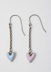 MILK / little ハートピアス  シルバー×サックス・ピンク Y-25-07-11-007-ML-AC-SZ-ZI