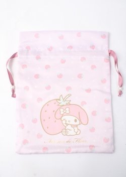 画像1: Maison de FLEUR / /マイメロ巾着ポーチ  ピンク Y-25-07-11-071-LO-ZA-SZ-ZT168-F007