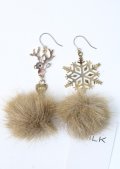 MILK / Nordicピアス  ブラウン Y-25-07-11-008-ML-AC-SZ-ZI