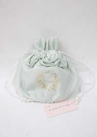 Maison de FLEUR / フラワー巾着 F ミント Y-25-07-11-076-LO-ZA-AS-ZT168-F007