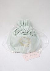 画像1: Maison de FLEUR / フラワー巾着 F ミント Y-25-07-11-076-LO-ZA-AS-ZT168-F007 (1)