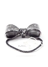 画像3: MILK / グリッターリボンヘアポニー  ブラック Y-25-07-11-009-ML-AC-SZ-ZI (3)
