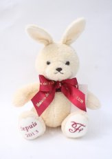 画像1: Maison de FLEUR / ストライプクラブ限定うさぎぬいぐるみ F レッド Y-25-07-11-107-LO-ZA-SZ-ZT172 (1)