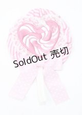 Angelic Pretty / POP Heartロリポップワッペンロゼッタブローチ  ピンク Y-25-07-11-012-AP-ZA-SZ-ZY