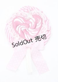 Angelic Pretty / POP Heartロリポップワッペンロゼッタブローチ  ピンク Y-25-07-11-012-AP-ZA-SZ-ZY