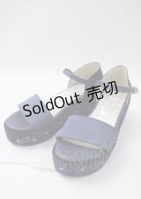 axes femme POETIQUE / 星座刺繍サンダル L 紺 Y-25-07-11-114-AX-SH-SZ-ZY