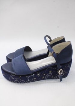 画像2: axes femme POETIQUE / 星座刺繍サンダル L 紺 Y-25-07-11-114-AX-SH-SZ-ZY