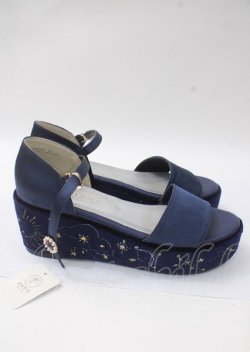 画像4: axes femme POETIQUE / 星座刺繍サンダル L 紺 Y-25-07-11-114-AX-SH-SZ-ZY