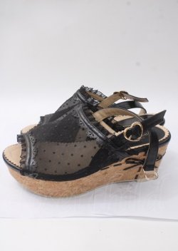 画像2: axes femme POETIQUE / ドットチュールサンダル M 黒 Y-25-07-11-115-AX-SH-SZ-ZT0713Y