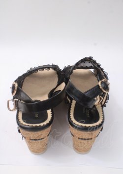 画像3: axes femme POETIQUE / ドットチュールサンダル M 黒 Y-25-07-11-115-AX-SH-SZ-ZT0713Y