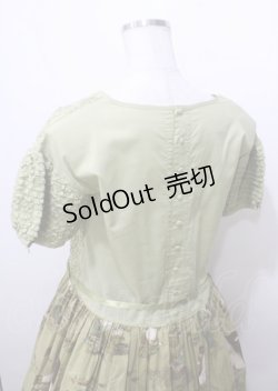 画像5: WONDERFUL WORLD / 睡蓮と少女ワンピース  グリーン Y-25-07-11-123-LO-OP-SZ-ZY