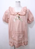 WONDERFUL WORLD / サンタ刺繍ギンガムチェックダブリエ  ピンク Y-25-07-11-125-LO-OP-SZ-ZY