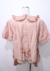 画像2: WONDERFUL WORLD / サンタ刺繍ギンガムチェックダブリエ  ピンク Y-25-07-11-125-LO-OP-SZ-ZT228 (2)