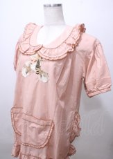 画像3: WONDERFUL WORLD / サンタ刺繍ギンガムチェックダブリエ  ピンク Y-25-07-11-125-LO-OP-SZ-ZT228 (3)