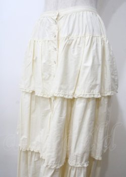 画像3: WONDERFUL WORLD / 段々フリルスカート  生成り Y-25-07-11-127-LO-SK-SZ-ZY