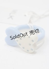 MILK / ツインハートリング  アイボリー×サックス Y-25-07-11-002-ML-AC-SZ-ZI