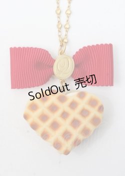 画像2: Q-pot. / バターミルクワッフルネックレス  アカ Y-25-07-11-018-QP-AC-AS-ZY