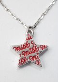 MILK / スターネックレス  シルバー×レッド Y-25-07-11-023-ML-AC-SZ-ZI