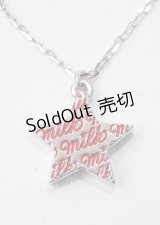 MILK / スターネックレス  シルバー×レッド Y-25-07-11-023-ML-AC-SZ-ZI