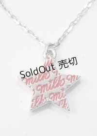MILK / スターネックレス  シルバー×レッド Y-25-07-11-023-ML-AC-SZ-ZI