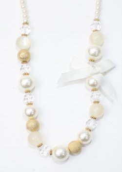 画像2: axes femme / パール連ネックレス  生成り Y-25-07-11-024-AX-AC-SZ-ZT168-F007