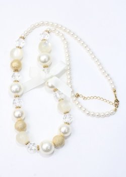 画像3: axes femme / パール連ネックレス  生成り Y-25-07-11-024-AX-AC-SZ-ZT168-F007
